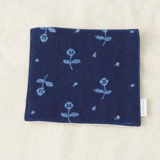 画像1: 〔600円×5個〕茶布 - 刺繍「うつろい」新月色 / コースター (1)