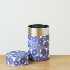 画像1: 〔1200円×3個〕茶筒「花化粧」/ 150g茶葉用 (1)
