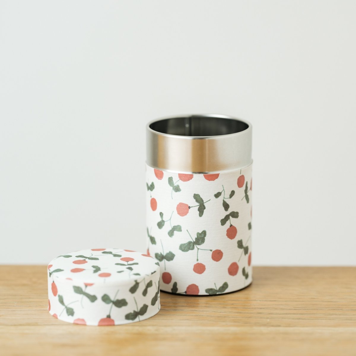 画像1: 〔1200円×3個〕茶筒「木いちご」/ 150g茶葉用 (1)