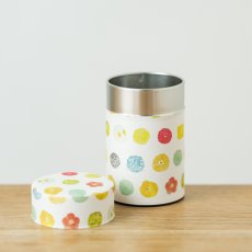 画像1: 〔1200円×3個〕茶筒「菓子模様」/ 150g茶葉用 (1)