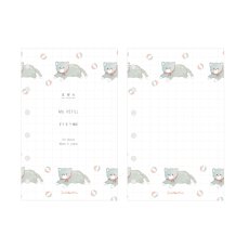 画像1: [600円×5個]M6リフィル-てまり猫 (1)