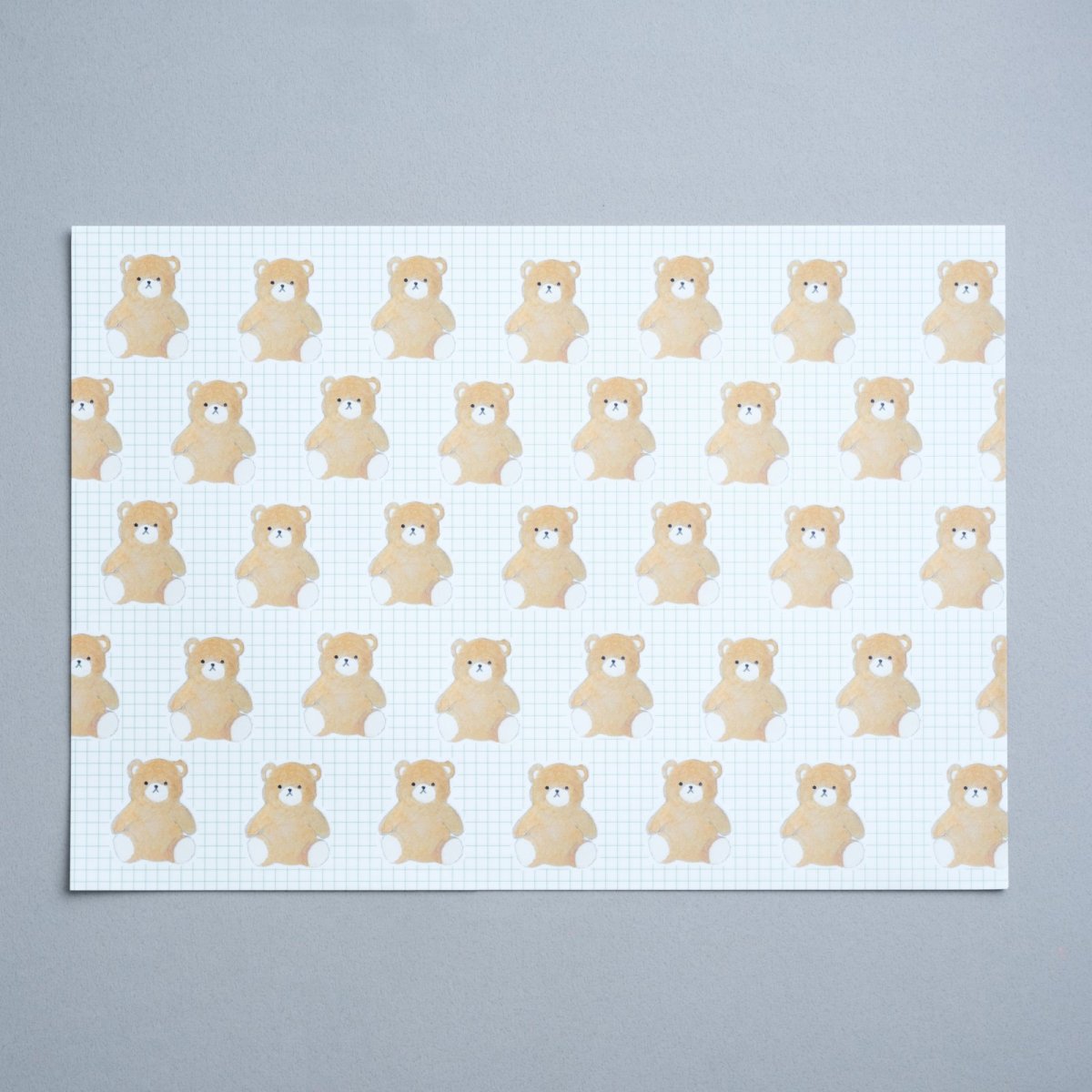 画像1: 〔500円×5個〕包装紙撰-くまのぬいぐるみ (1)