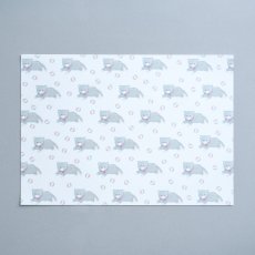 画像1: 〔500円×5個〕包装紙撰-てまり猫 (1)