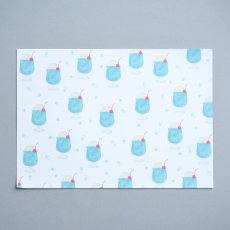 画像1: 〔500円×5個〕包装紙撰-クリームソーダブルー (1)