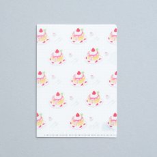 画像1: 〔500円×5個〕A6クリアファイル-いちごパンケーキ (1)