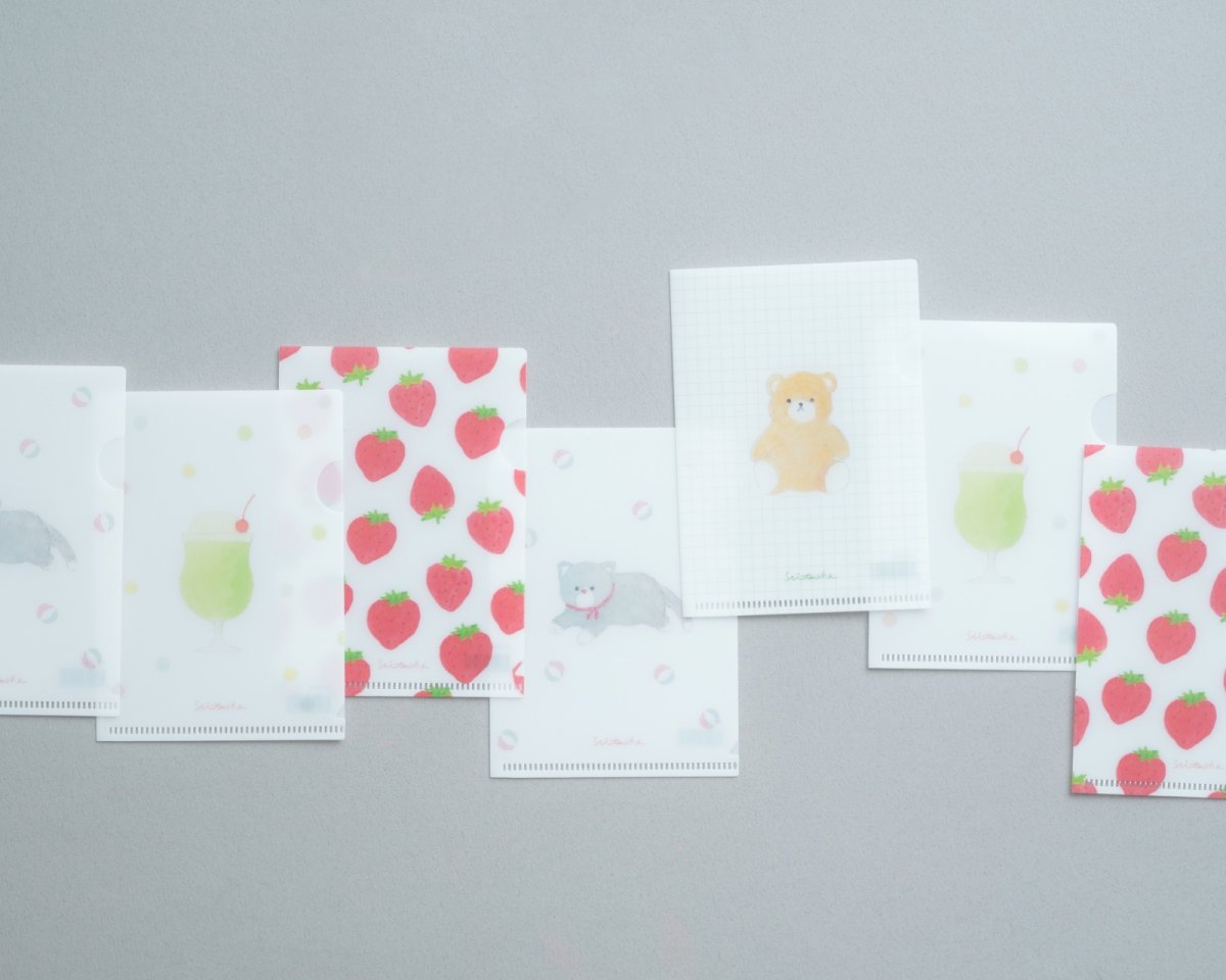 画像4: 〔500円×5個〕ミニチュア クリアファイル-くまのぬいぐるみ (4)