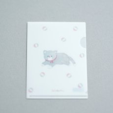 画像1: 〔500円×5個〕ミニチュア クリアファイル-てまり猫 (1)